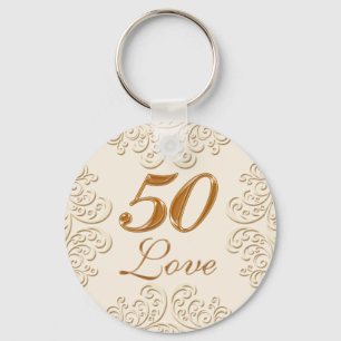50th årsdagparty favors Keychains för billigt Nyckelring