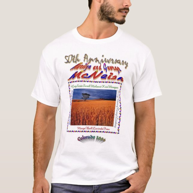 50th Årsdagt-skjorta Tee Shirt (Framsida)