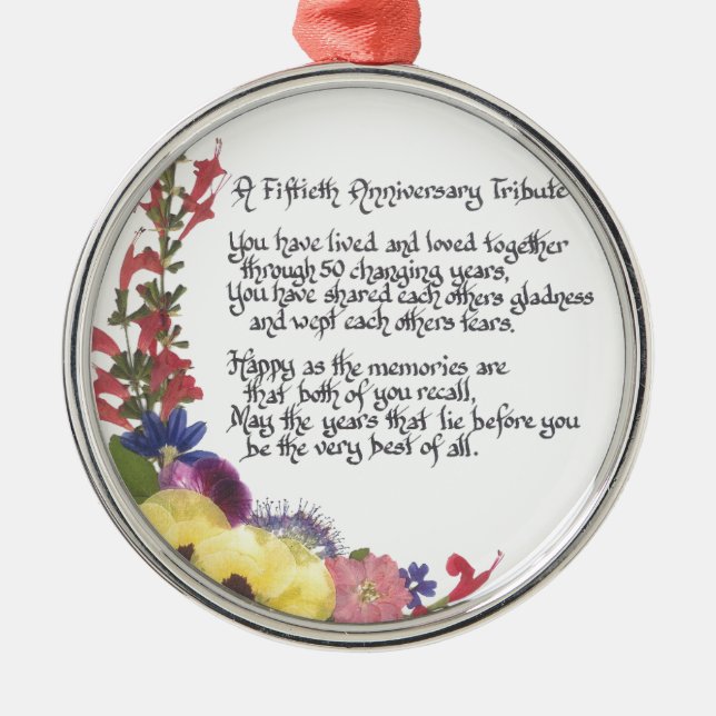 50th ÅrsdagTribute Julgransprydnad Metall (Framsidan)