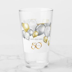 50th Årsdagtumbler/exponeringsglas. Personlignamn Glaskopp