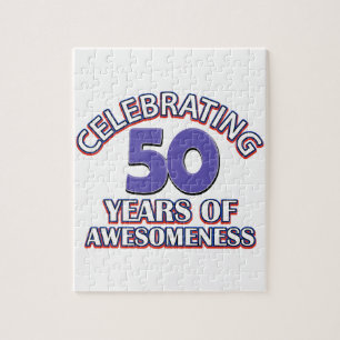 50th årsfödelsedagdesigner pussel