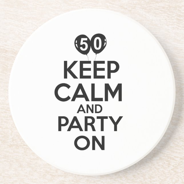 50th årsfödelsedagdesigner underlägg sandsten (Framsidan)