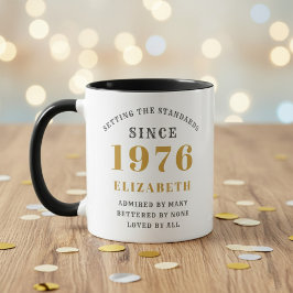 50th Birthday 1976 Add Name Elegant Mugg