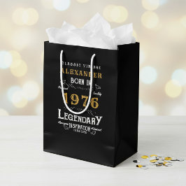 50th Birthday 1976 Add Name Legend Black Gold