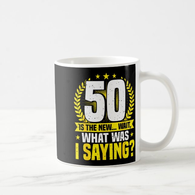 50th Birthday, 50 Is The New... Funny 50 Years Old Kaffemugg (Höger)