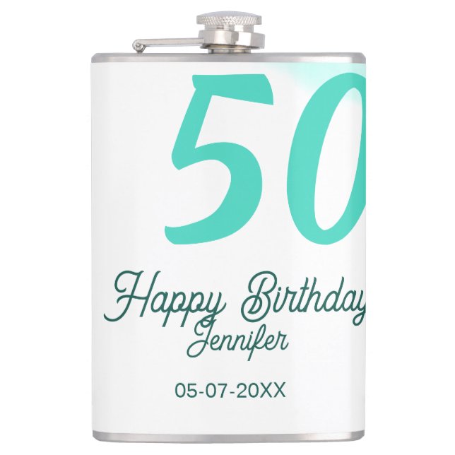 50th birthday add name date year green pastel bold fickplunta (Framsidan)