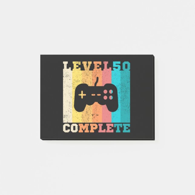 50th Birthday/ Anniversary Level 50 Complete Post-it Block (Framsida)
