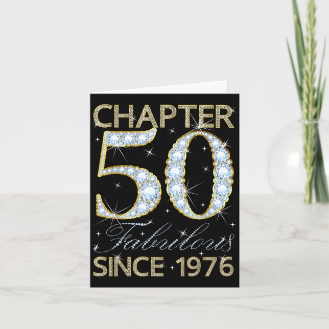 50th Birthday Chapter 50 Fabulous Since 1976  Kort (Framsida)