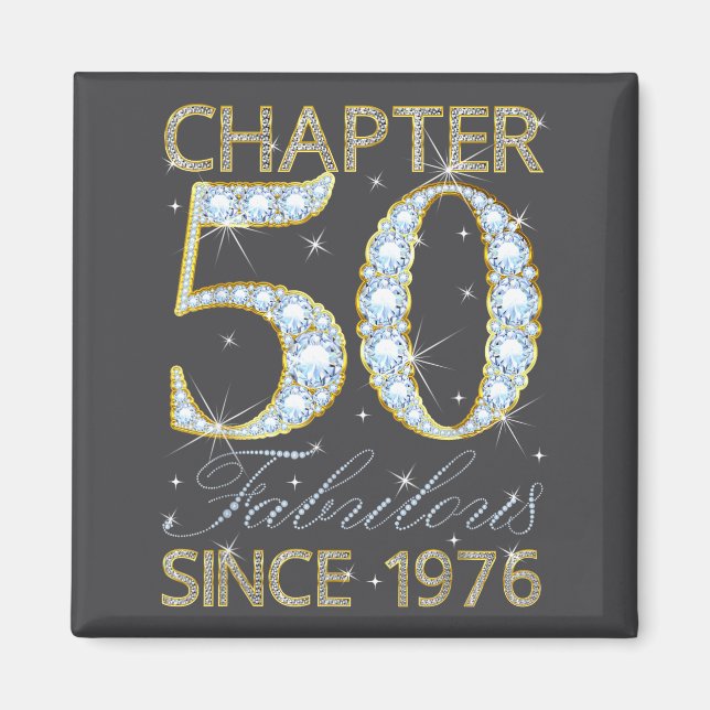 50th Birthday Chapter 50 Fabulous Since 1976  Magnet (Framsidan)