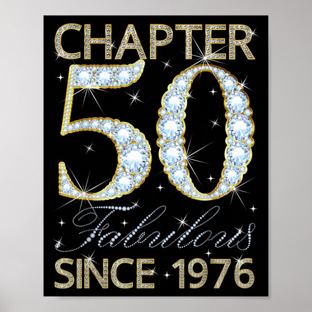 50th Birthday Chapter 50 Fabulous Since 1976  Poster (Framsidan)
