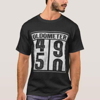 50th Birthday Funny Gift Men Women Oldometer 4950  T Shirt
