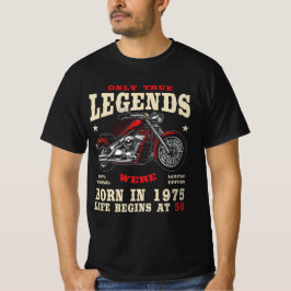 50th Birthday Man Biker Motorcycle Chopper 1975 T Shirt