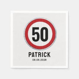 50th Birthday Speed Limit Sign Pappersservett