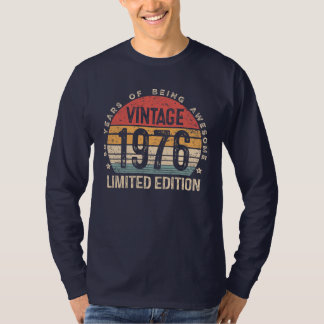 50th Birthday Vintage 1976 Limited Edition 50 Bday T Shirt