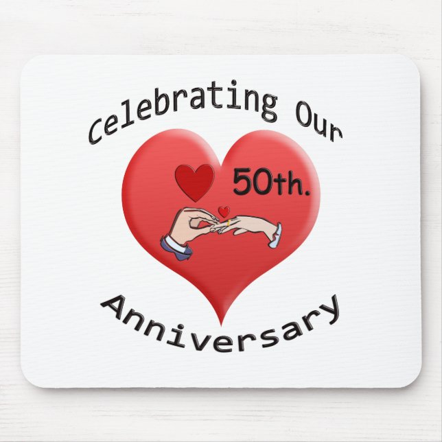 50th. Bröllopsdag Musmatta (Framsidan)