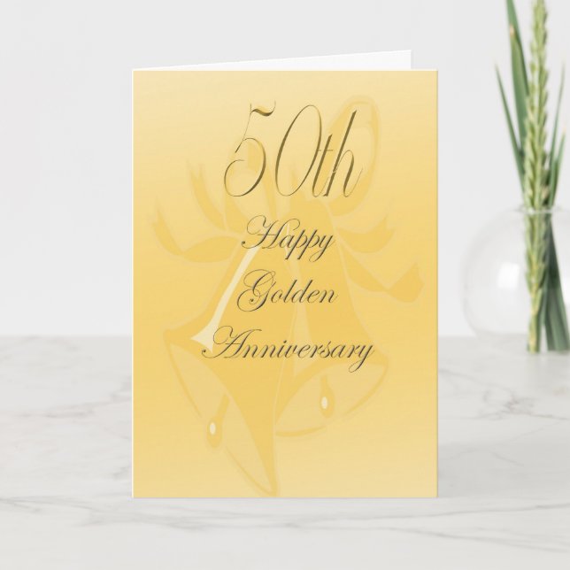50th Bröllopsdagkort Helgkort (Framsida)