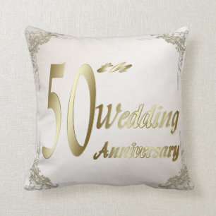 50th Bröllopsdagminnessaken kudder Kudde
