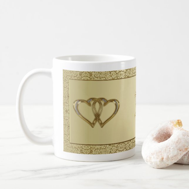 50th Bröllopsdagmugg Kaffemugg (Med munk)
