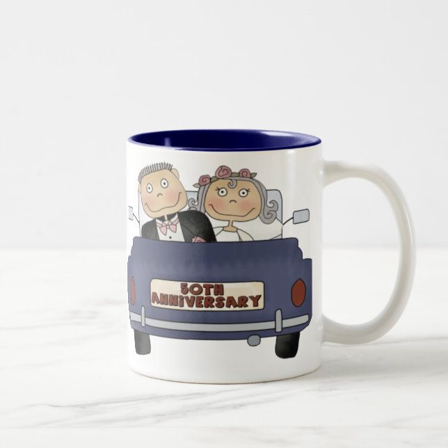 50th Bröllopsdagmugg Två-Tonad Mugg (Höger)