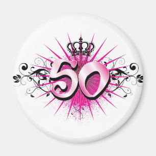 50th födelsedag eller årsdag magnet
