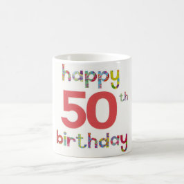 50th födelsedag för lycklig kaffemugg