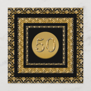 50th födelsedag för svart guld "någon händelse ", inbjudningar