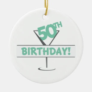 50Th Födelsedag! Julgransprydnad Keramik