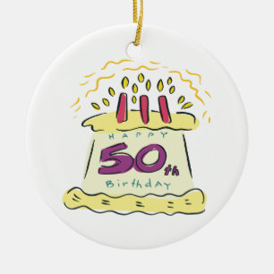 50th Födelsedag Julgransprydnad Keramik