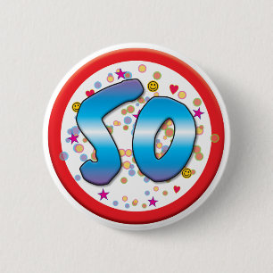 50th Födelsedag Knapp