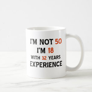 50th födelsedagdesigner kaffemugg