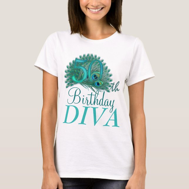 50th FödelsedagDivaskjortor Tee Shirt (Framsida)