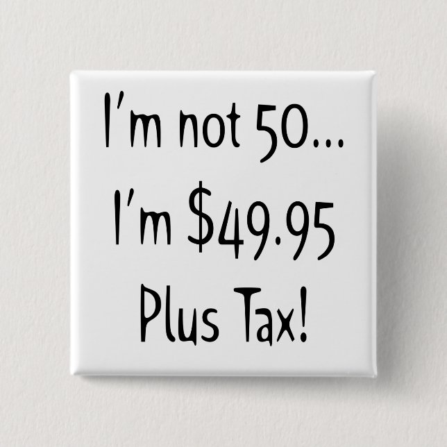 50th Födelsedagen knäppas Knapp (Framsida)