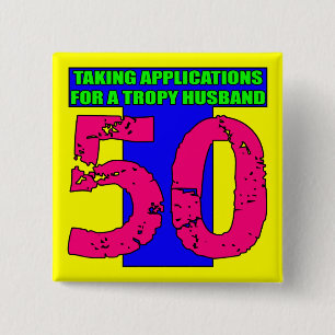 50th Födelsedagen knäppas Knapp