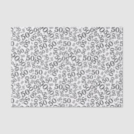 50th Födelsedagen numrerar det svartvita mönster