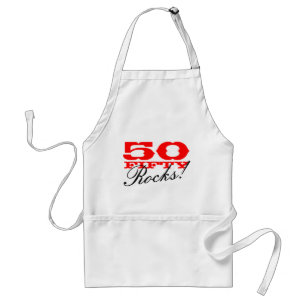 50th Födelsedagförkläde femtio stenar! Förkläde