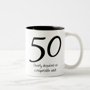 50th Födelsedagförklädnadmugg Två-Tonad Mugg