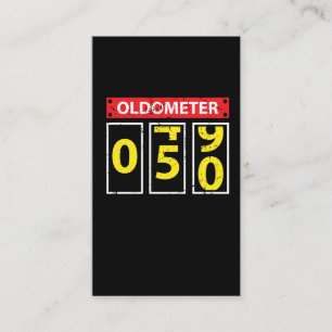 50th Födelsedaggåva 50 år Oldometer Visitkort