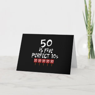 50th födelsedaggåvor, 50 är 5 perfekta 10s! kort