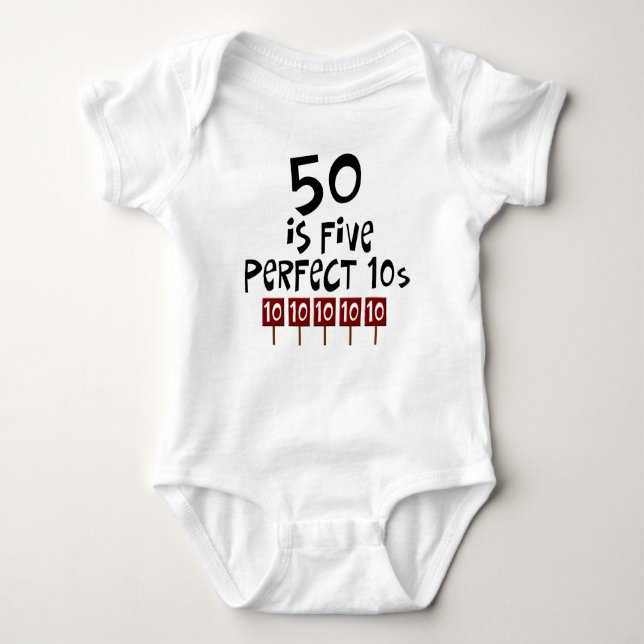 50th födelsedaggåvor, 50 är 5 perfekta 10s! tröja (Framsida)