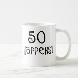 50th födelsedaggåvor, 50 händer! kaffemugg