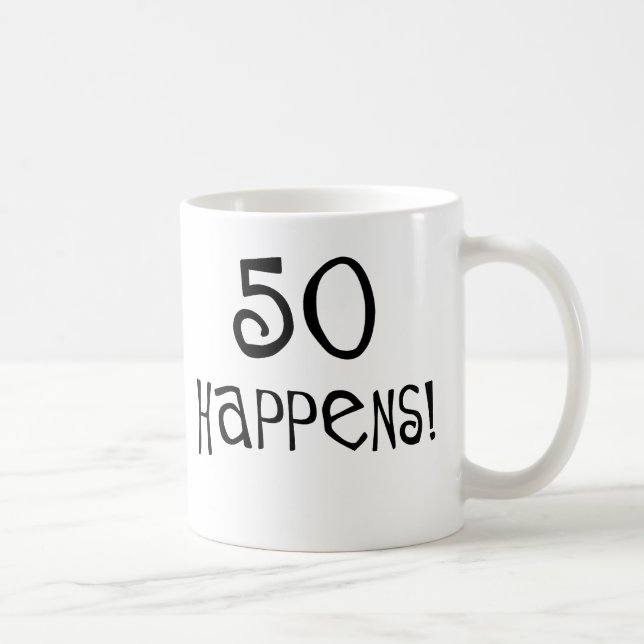50th födelsedaggåvor, 50 händer! kaffemugg (Höger)