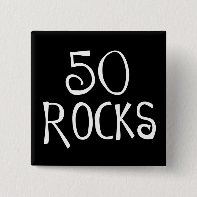 50th födelsedaggåvor, 50 STENAR Knapp (Framsida)
