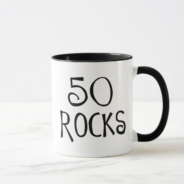 50th födelsedaggåvor, 50 STENAR Mugg (Höger)