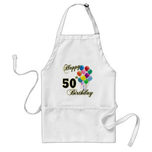 50th födelsedaggåvor för lycklig och förkläde