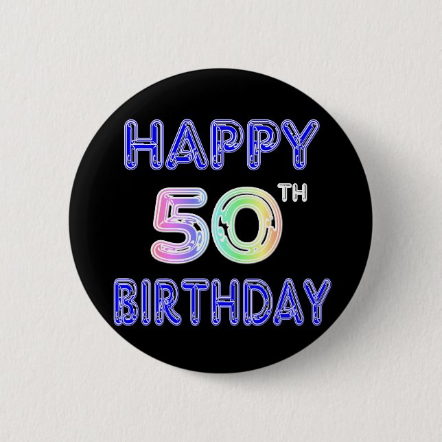 50th födelsedaggåvor för lycklig och knapp (Framsida)