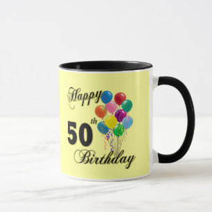 50th födelsedaggåvor för lycklig och mugg