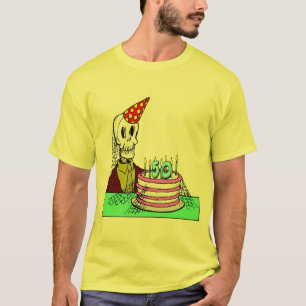 50th födelsedaggåvor för skelett tee shirt