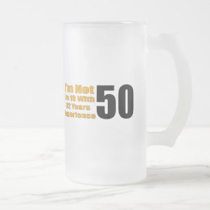 50th Födelsedaggåvor Frostat Ölglas