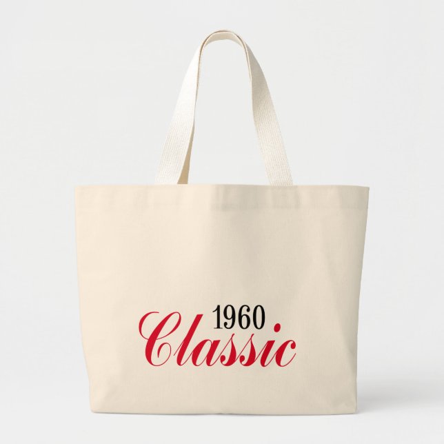 50th födelsedaggåvor, klassiker 1960! jumbo tygkasse (Framsidan)