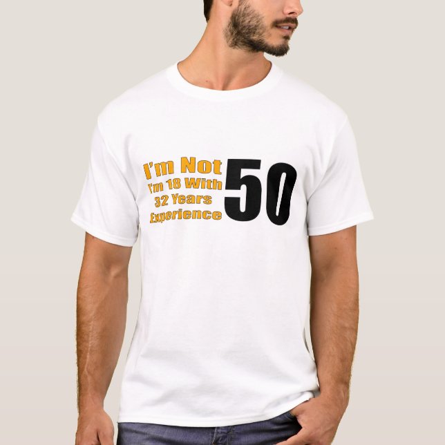 50th Födelsedaggåvor Tee Shirt (Framsida)